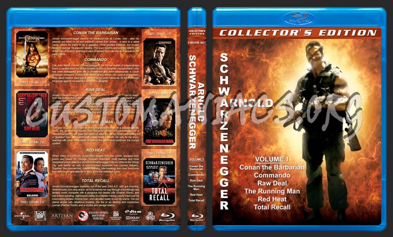 Arnold Schwarzenegger Collection - Volume 1 blu-ray cover