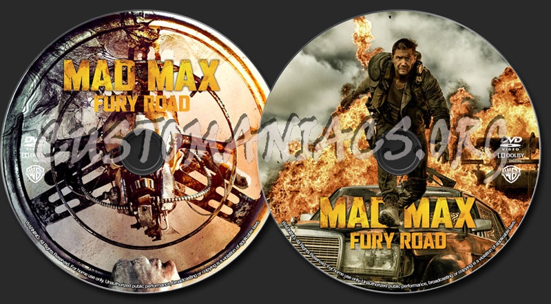 Mad Max: Fury Road (2015) dvd label