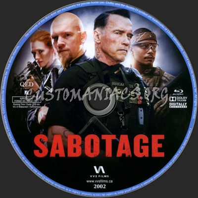 Sabotage blu-ray label