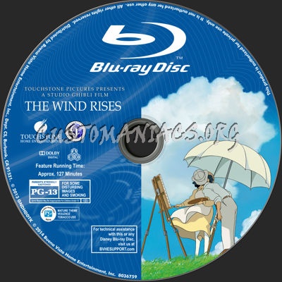 The Wind Rises blu-ray label