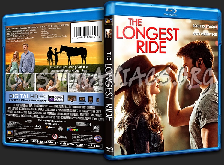 The Longest Ride blu-ray cover