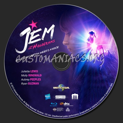 Jem and the Holograms blu-ray label