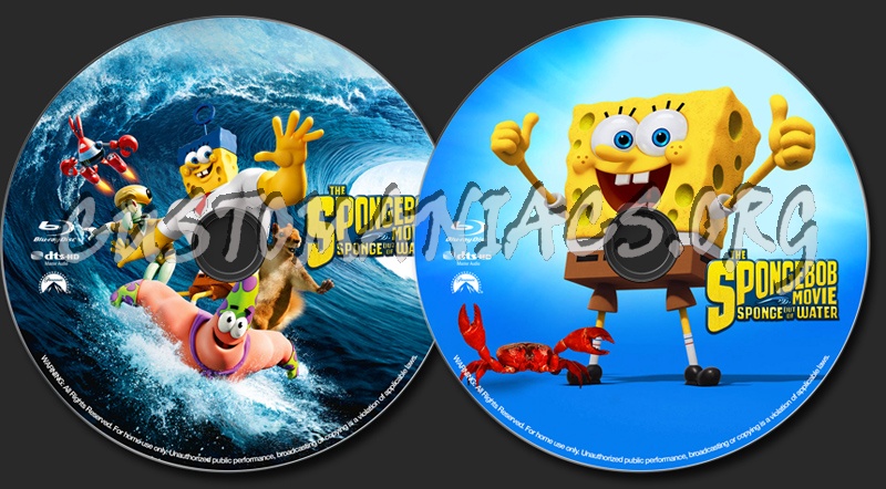 The Spongebob Movie: Sponge Out Of The Water blu-ray label