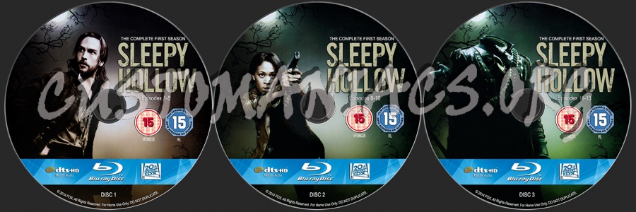 Sleepy Hollow Season One blu-ray label