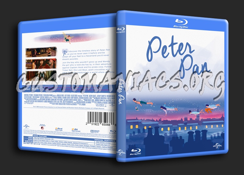 Peter Pan blu-ray cover - DVD Covers & Labels by Customaniacs, id ...