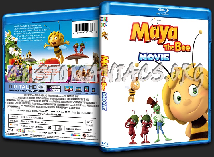 Maya the Bee Movie blu ray cover DVD Covers Labels by