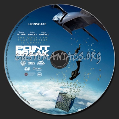 Point Break (2015) dvd label