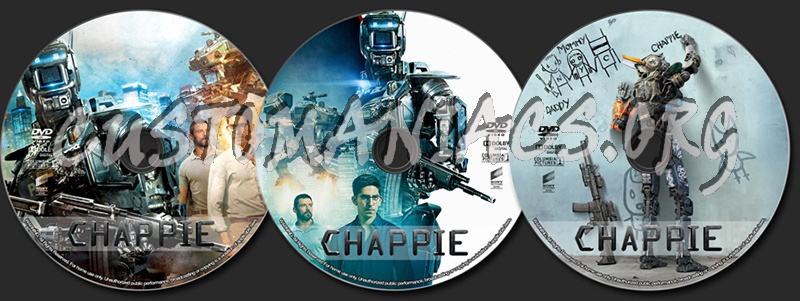 Chappie (2015) dvd label