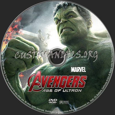 Avengers Age of Ultron dvd label