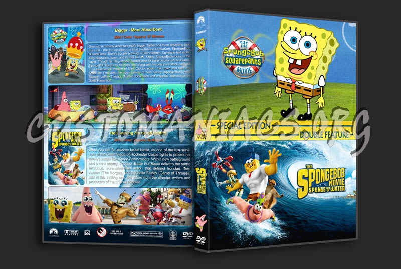 The SpongeBob Movie Double Feature dvd cover - DVD Covers & Labels by ...