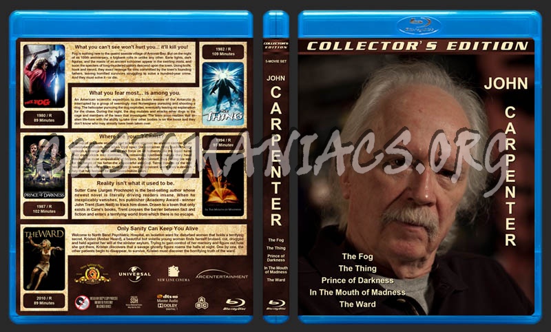 John Carpenter Collection blu-ray cover