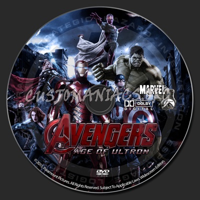 The Avengers 2 Age of ultron dvd label