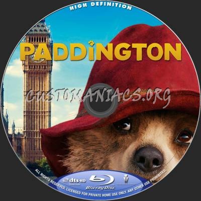 Paddington blu-ray label