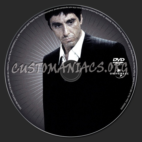 Scarface dvd label