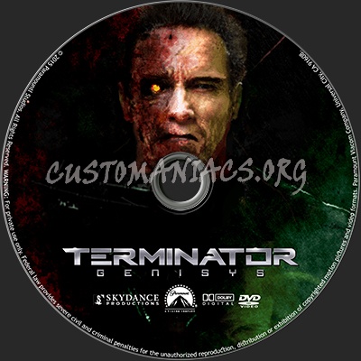 Terminator Genisys dvd label