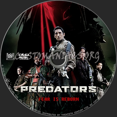 Predators dvd label