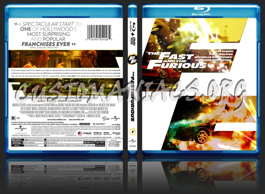 The fast and the furious blu-ray cover