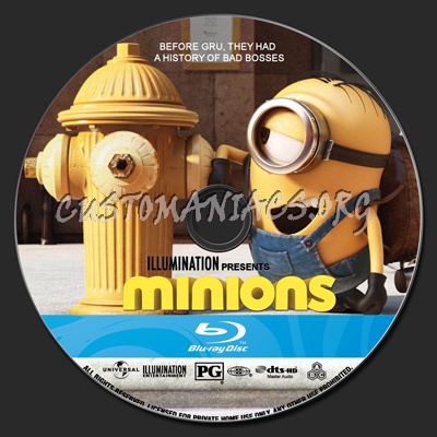 Minions (2D+3D) blu-ray label