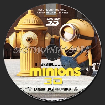 Minions (2D+3D) blu-ray label