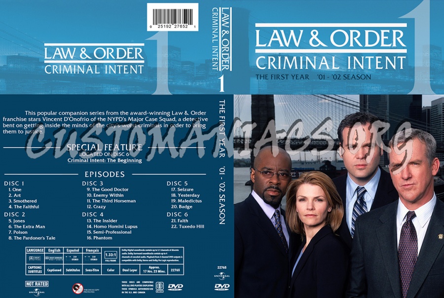 Law And Order Criminal Intent Season 1 Dvd Cover Dvd Covers And Labels By Customaniacs Id