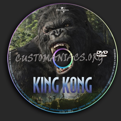 King Kong dvd label