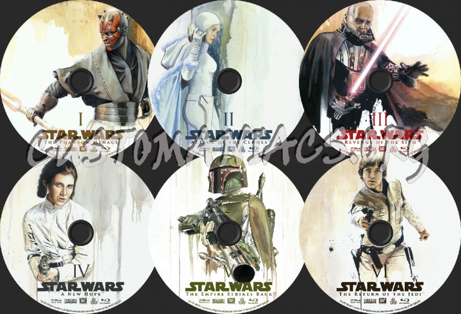 Star Wars - The Complete Saga blu-ray label