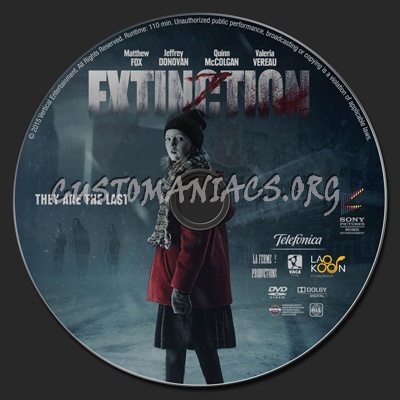 Extinction (2015) dvd label