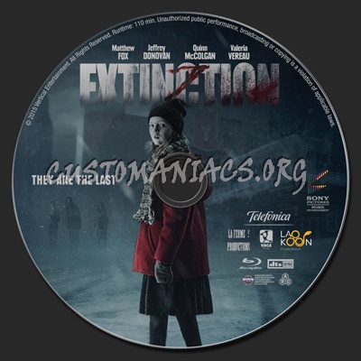 Extinction (2015) blu-ray label