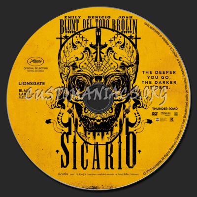 Sicario dvd label