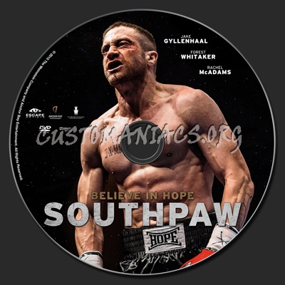 Southpaw (2015) dvd label