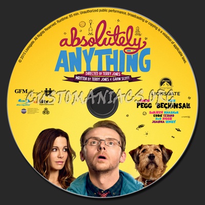 Absolutely Anything blu-ray label