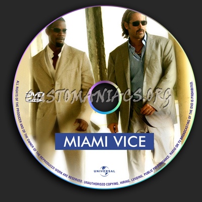 Miami Vice dvd label