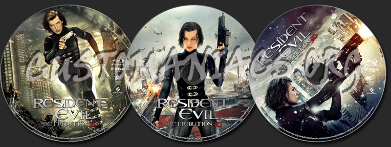 Resident Evil: Retribution (3D) blu-ray label