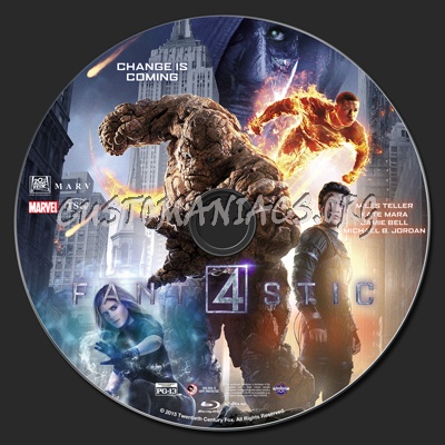 Fantastic Four (2015) blu-ray label