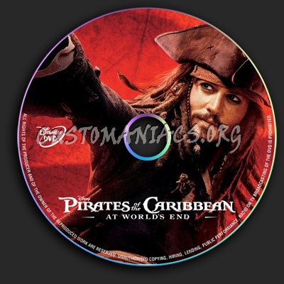 Pirates of the Caribbean - At Worlds End dvd label