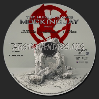 The Hunger Games: Mockingjay Part 2 dvd label