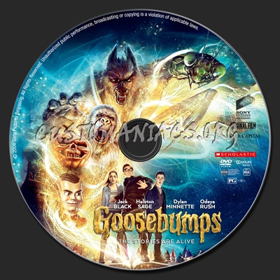 Goosebumps dvd label