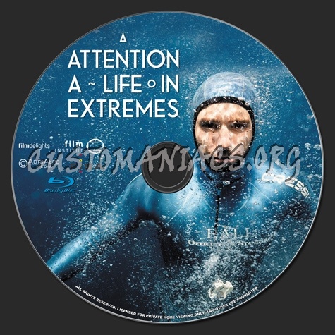 Attention A Life In Extremes blu-ray label