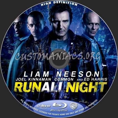 Run All Night blu-ray label