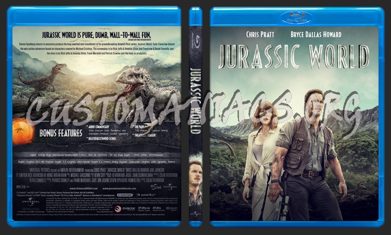 Jurassic World blu-ray cover