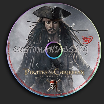 Pirates of the Caribbean - At Worlds End dvd label