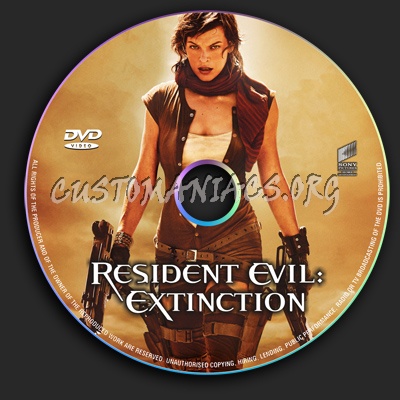 Resident Evil 3 - Extinction dvd label