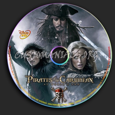 Pirates of the Caribbean - At Worlds End dvd label