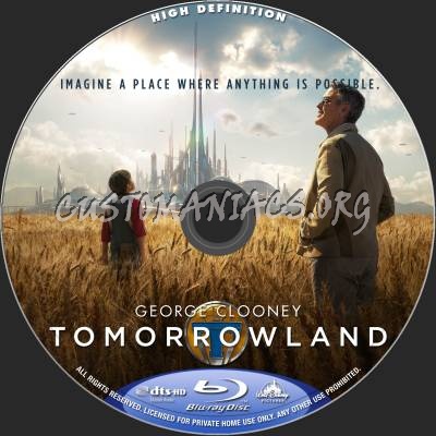 Tomorrowland (2D+3D) blu-ray label