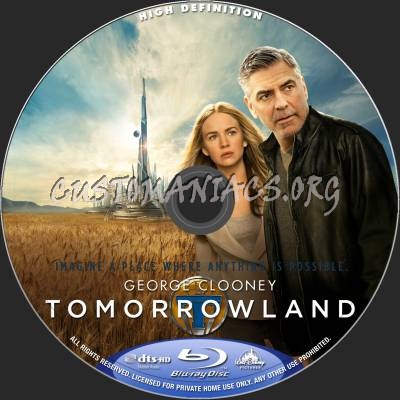 Tomorrowland (2D+3D) blu-ray label