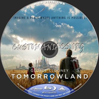 Tomorrowland (2D+3D) blu-ray label