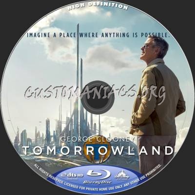 Tomorrowland (2D+3D) blu-ray label