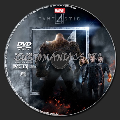 Fantastic Four 2015 dvd label