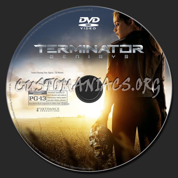 Terminator Genisys dvd label