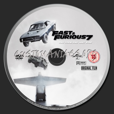 Fast & Furious 7 dvd label